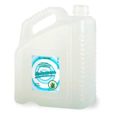 Контактные среды, гель для УЗИ, с  Aloe Vera, высокая вязкость, бесцветный, 5 кг, Медиагель, Россия