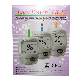 Анализатор Easy Touch GCU, глюкоза, холестерин, мочевая кислота, Тайвань