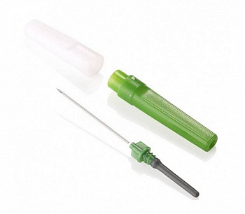 Игла двусторонняя с визуальной камерой, 22Gх1, 0,8x25 мм, зеленая, Vacuette Visio Plus, Австрия