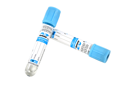 Пробирка цитрат натрия 3,8%, 4,5 мл, 13х75 мм, голубая, 100 шт., Хунда, Китай