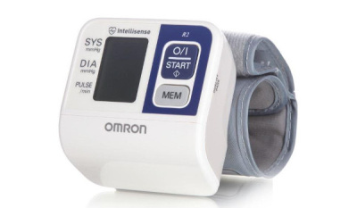 Тонометр Omron R2, на запястье, манжета физиологическая, Япония