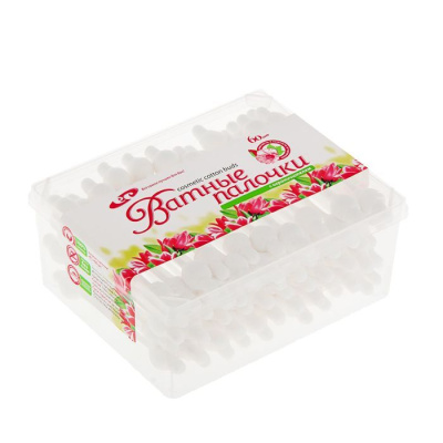 Ватные палочки, детские, с огранич., 60 шт., квадр. упак., Емельян Савостин, Россия