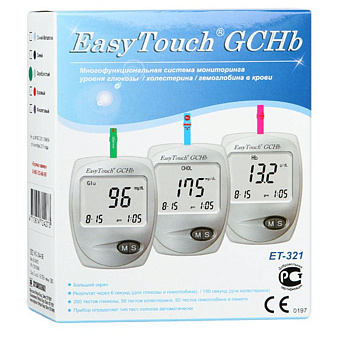 Анализатор Easy Touch GCHb, глюкоза, холестерин, гемоглобин, Тайвань