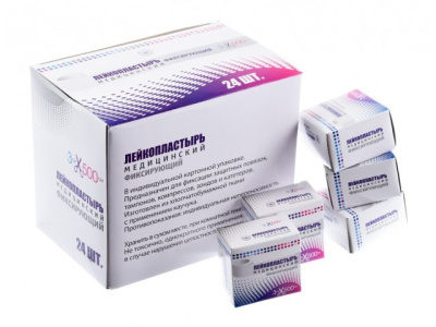 Лейкопластырь фиксирующий нестерильный, 3x500 см, Changzhou, Китай