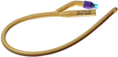 Катетер Фолея, двухходовой, Ch22, латекс, силиконовое покрытие, Хайянь Канджин, Китай