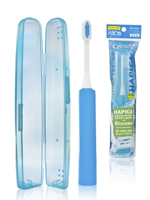 Зубная щетка ионная звуковая, синяя, Hapica Minus-ion Case DBM-5B , Япония