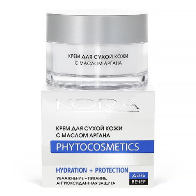 Крем, с маслом аргана, для лица, 50 мл, КОРА, Россия