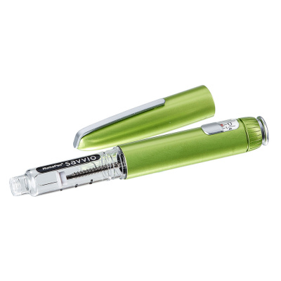 Шприц-ручка многоразовая, зеленая, HumaPen Savvio, США