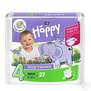 Bella Happy Maxi 4 8-18 кг 27 шт