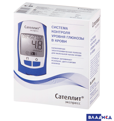 Глюкометр Сателлит Экспресс, глюкоза, Россия