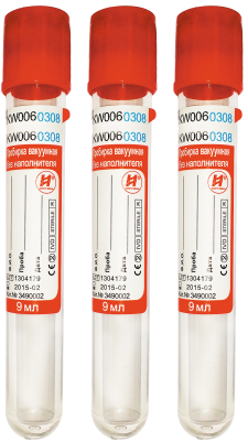 Пробирка без наполнителя, 6 мл, 13х100 мм, красная, 100 шт., Puth, Китай