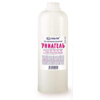 Контактные среды, гель для ЭКГ, РЭГ, ЭЭГ, ЭМГ и ЭМС, 1 кг, Униагель, Россия