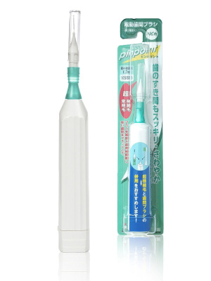 Зубная щетка звуковая электрическая, для брекетов и имплантов, белая, Hapica Interbrush, Япония