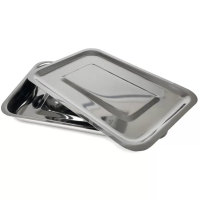 Лоток прямоугольный, с крышкой, 260х180х30 мм, 1 л, нержав. сталь, Медикон, Россия