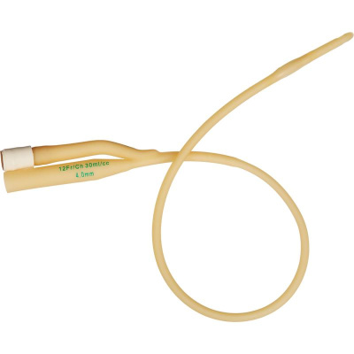 Катетер Фолея, двухходовой, Ch12, дл.400 мм, латекс, силиконовое покрытие, Хуайань Сити , Китай